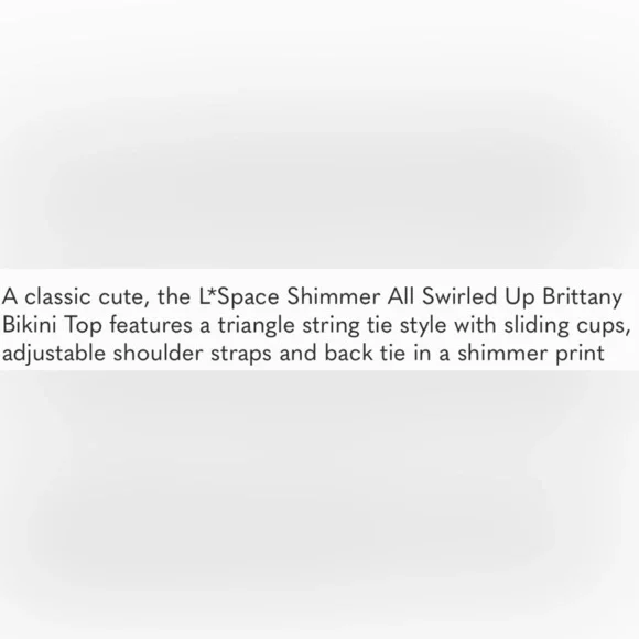L*Space Brittany Bikini Top in All Swirled Up - Picture 5 of 10